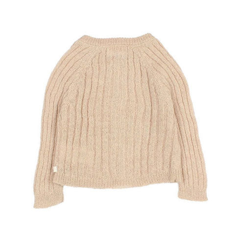Buho Natural Rib Knit Baby Cardigan