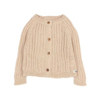 Buho Natural Rib Knit Baby Cardigan