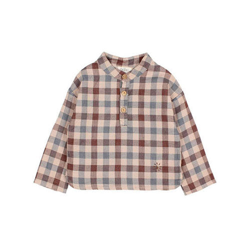Buho Brown Check Baby Shirt