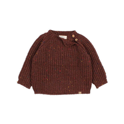 Buho Brown Botonato Baby Sweater