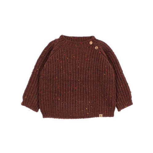 Buho Brown Botonato Baby Sweater