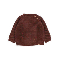 Buho Brown Botonato Baby Sweater