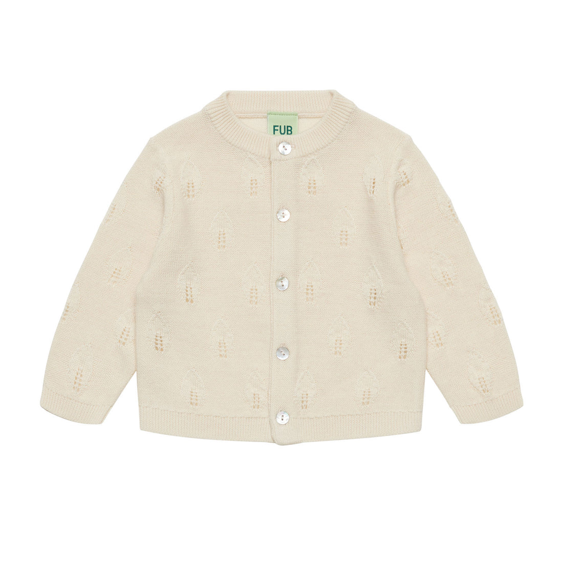 FUB Ecru Baby Leaf Cardigan