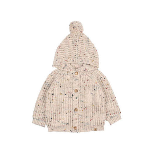 Buho Natural Botonato Baby Cardigan