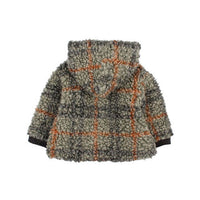 Buho Green Teddy Check Baby Jacket