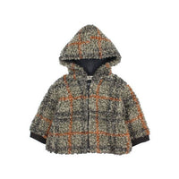 Buho Green Teddy Check Baby Jacket