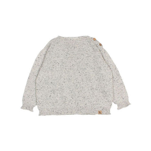 Buho Grey Fine Knit Baby Sweater