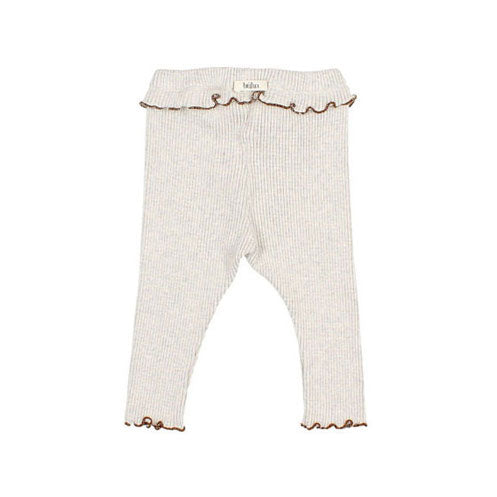 Buho Light Grey Soft Ribbed Baby Leggings