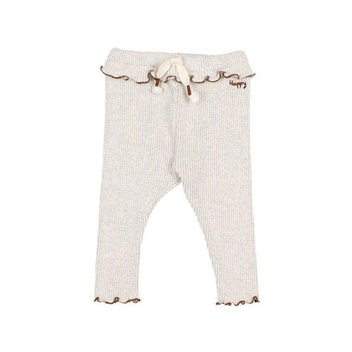Buho Light Grey Soft Ribbed Baby Leggings