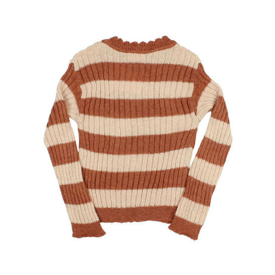 Buho Orange Rib Bands Sweater