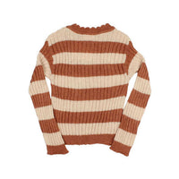 Buho Orange Rib Bands Sweater