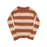 Buho Orange Rib Bands Sweater