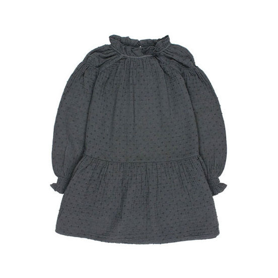 Buho Antracite Boble Plumeti Dress