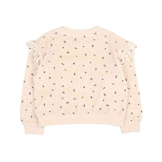 Buho Cream Pink Velvet Cuore Sweater