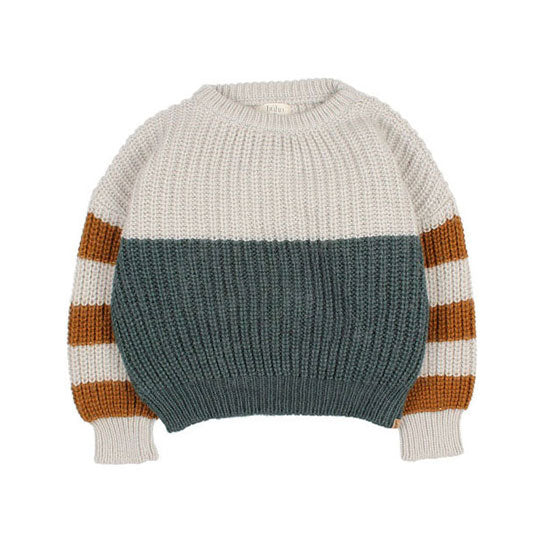 Buho Orange Bands Sweater