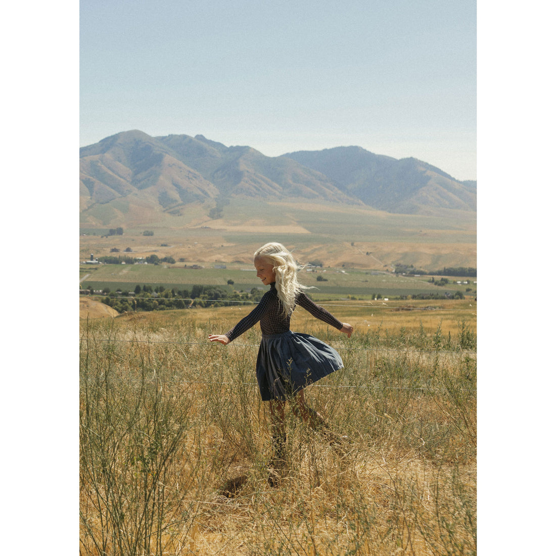 L by Ladida Grey Pleated Skirt