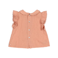 Buho Rose Clay Baby Lurex Plumeti Blouse