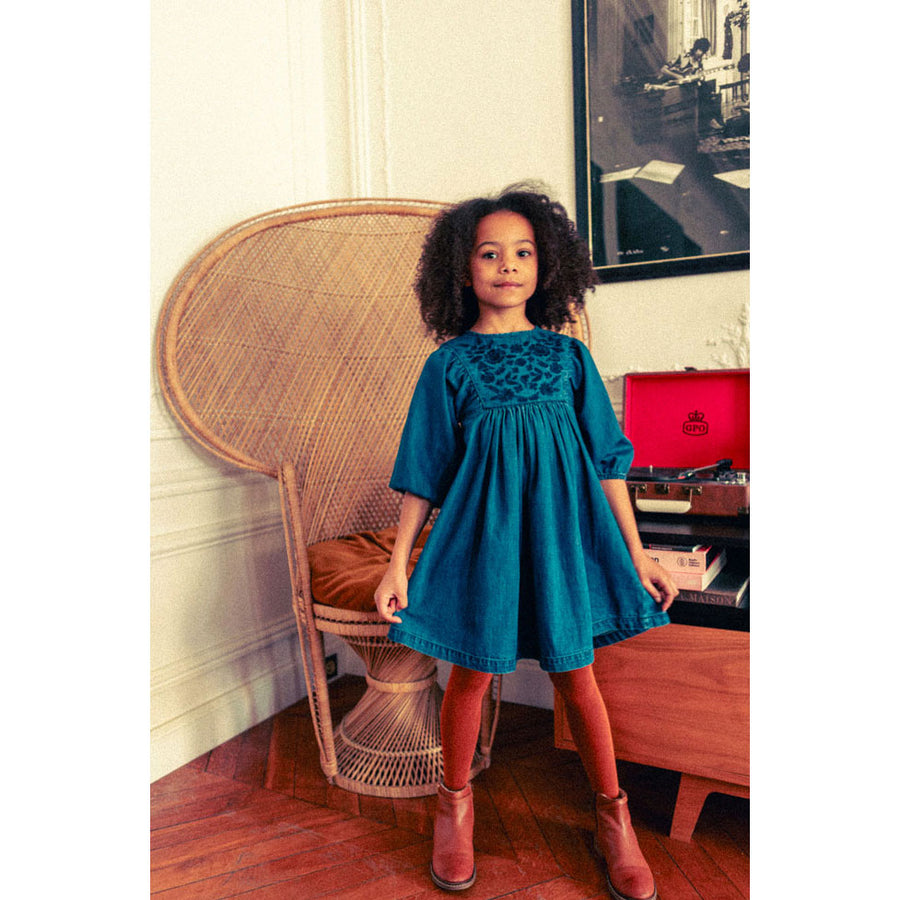 louis louise denim dress Louise Halter Denim Dress Large