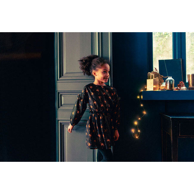 Louis Louise Black Lurex Romantic Flower Umyma Dress
