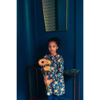 Louis Louise Navy Corduroy Bouquet Nuala Dress