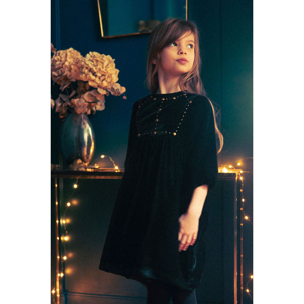 Louis Louise Black Velvet Mahani Dress