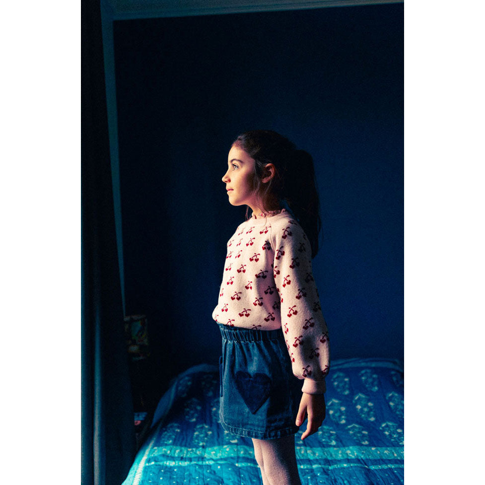 Louis Louise Blue Washed Denim Teacher Skirt