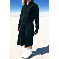 Elements Black Ruffle Sweatshirt Skirt
