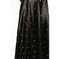 Ava and Lu Black Grommet Leather Skirt