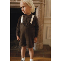 L by Ladida Brown Trellis Wool Overalls