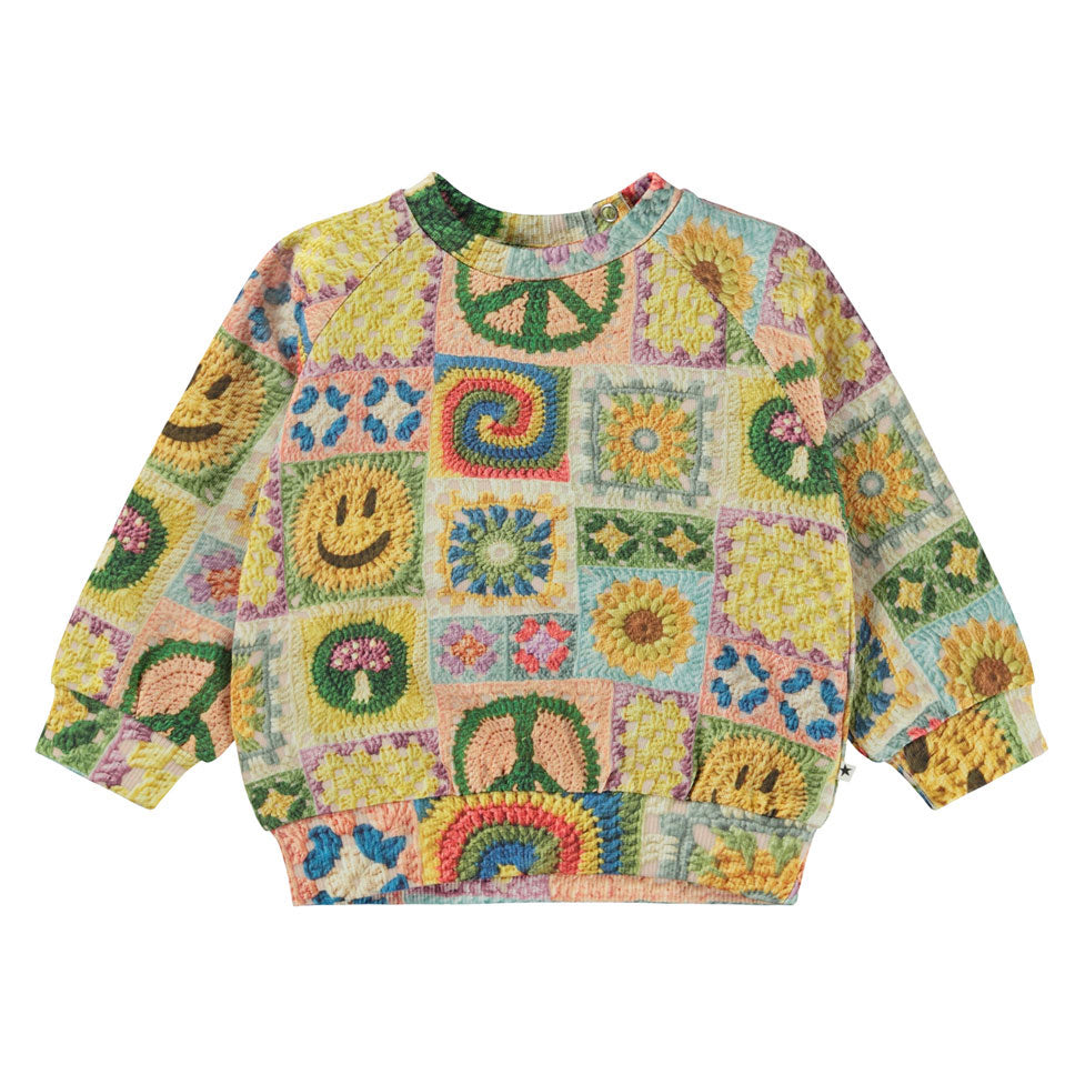 Molo Crochet Vibe baby Disc Sweatshirt
