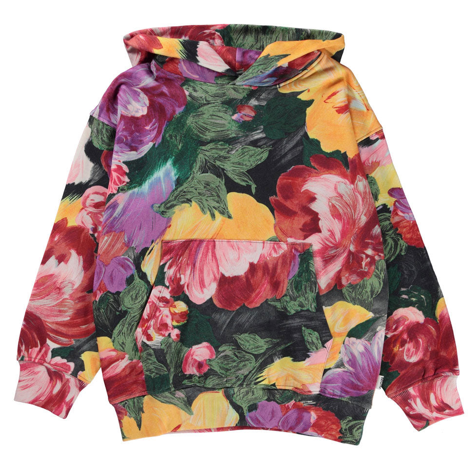 Molo Painted Flowers Matt Hoodie