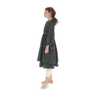 Belle Chiara Green Mousseline Zig Zag Dress
