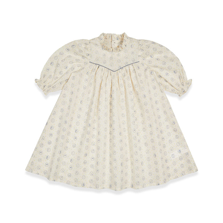Bene Bene Ecru Abigail Frill Dress