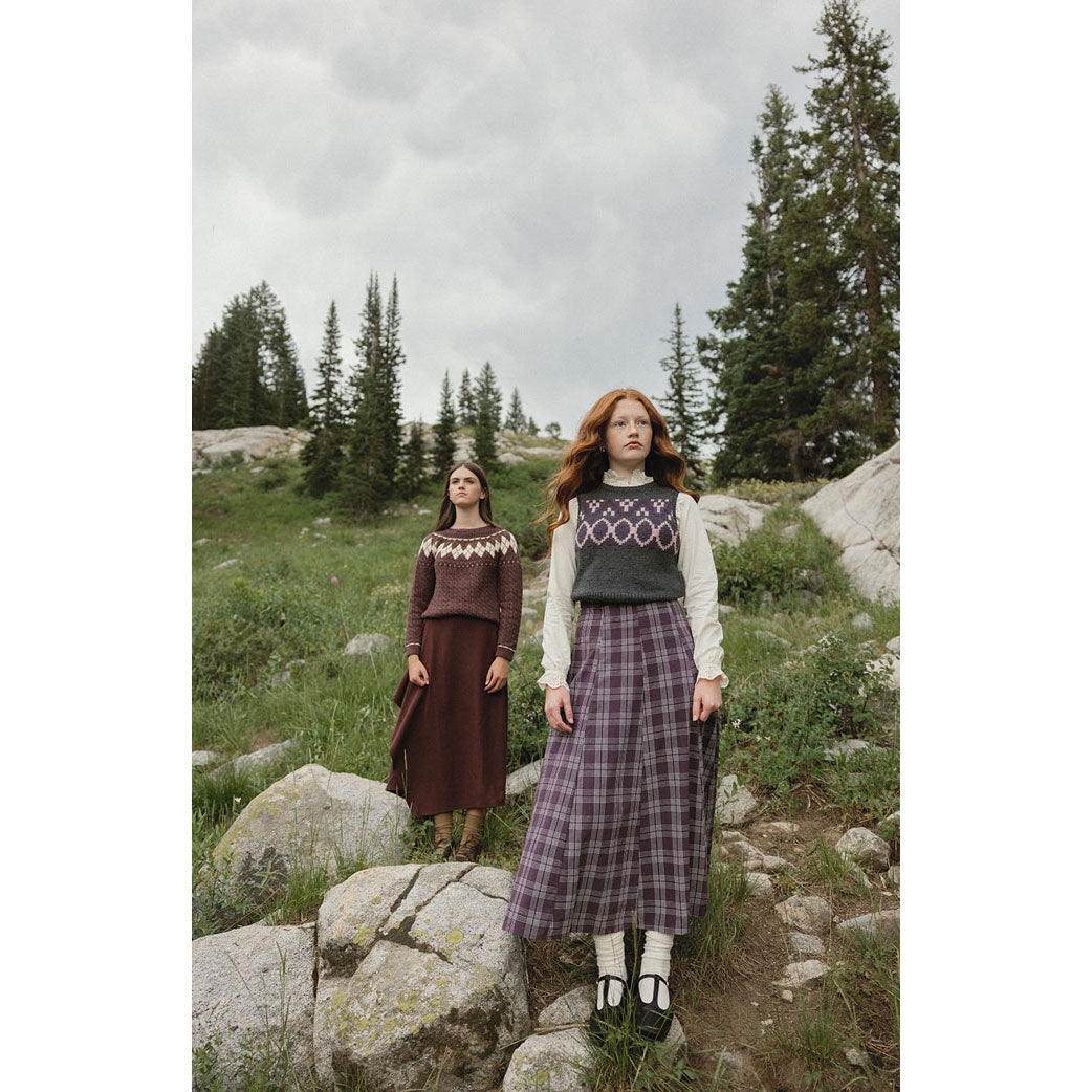 Clubhouse Wine Asymmetrical Wrap Skirt