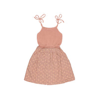 Buho Rose Clay Flower Dots Dress