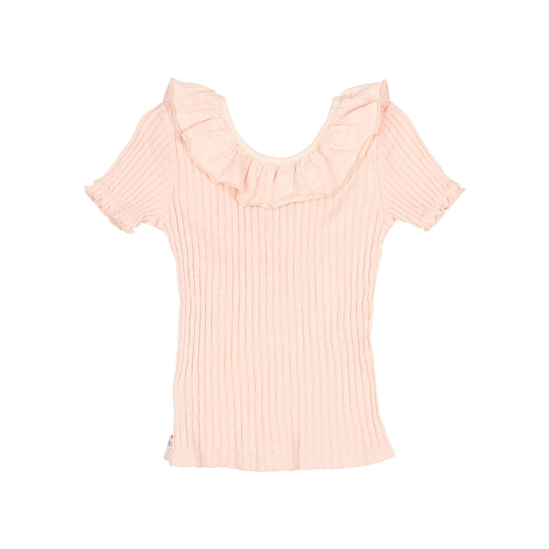 Buho Light Pink Rib Collar T-Shirt