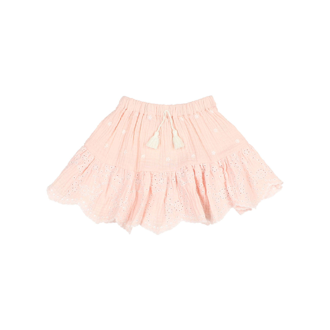 Buho Light Pink Embroidery Skirt