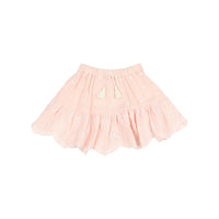 Buho Light Pink Embroidery Skirt
