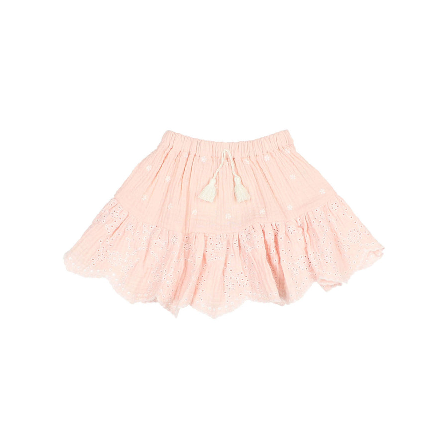 Buho Light Pink Embroidery Skirt