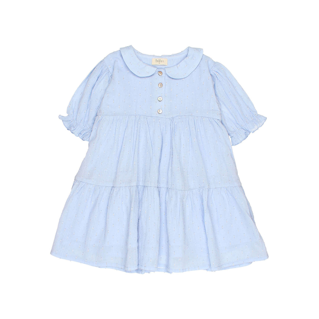 Buho Placid Blue Lurex Plumeti Dress