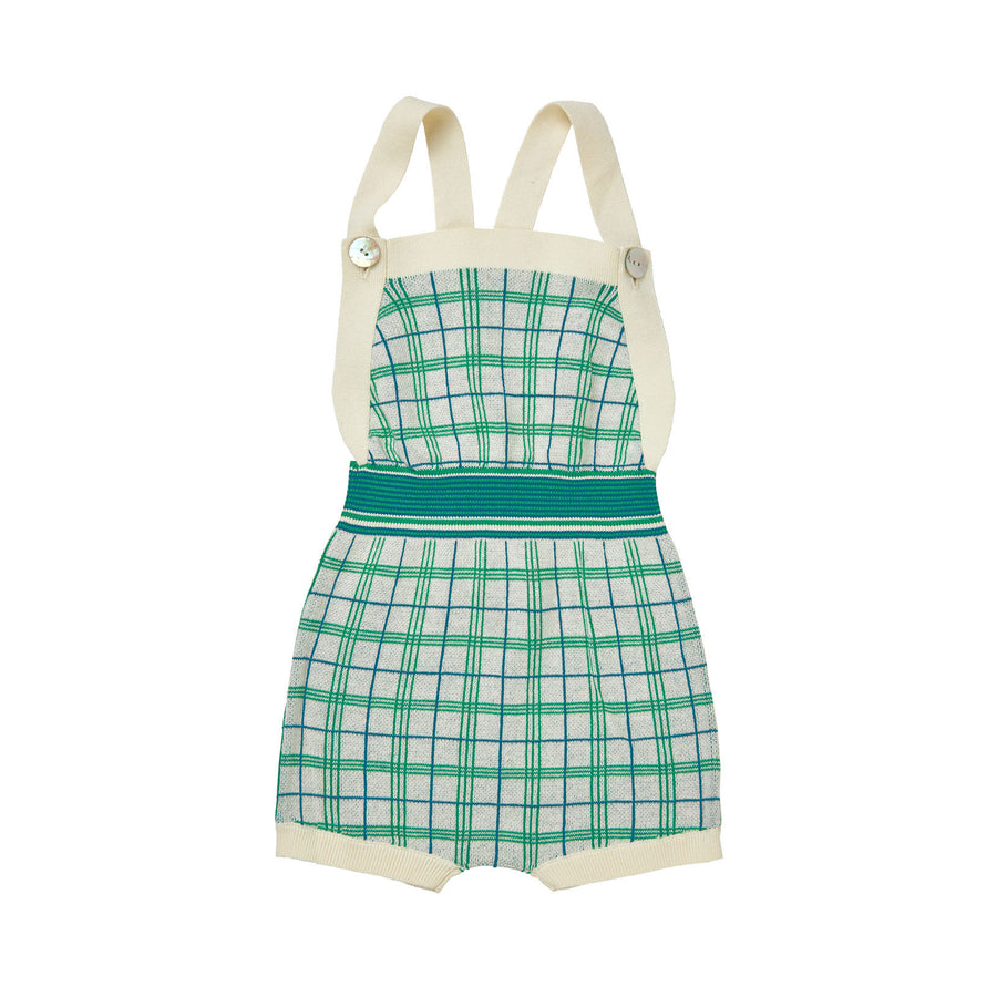 FUB Ecru/Basil Baby Jaquard Romper