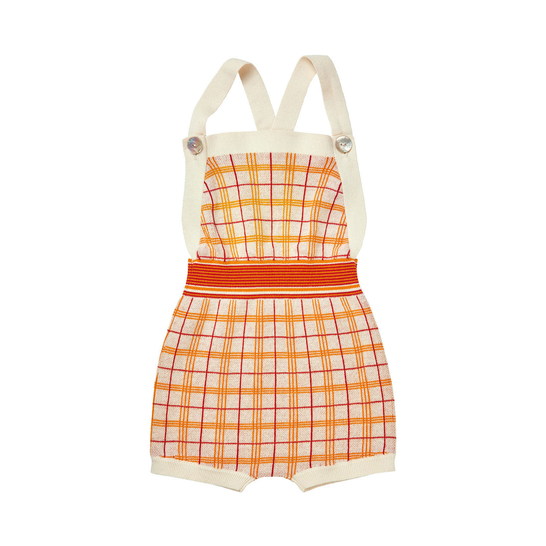 FUB Ecru/Sunflower Baby Jaquard Romper