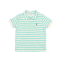 Buho Pool Green Terry Stripes Polo