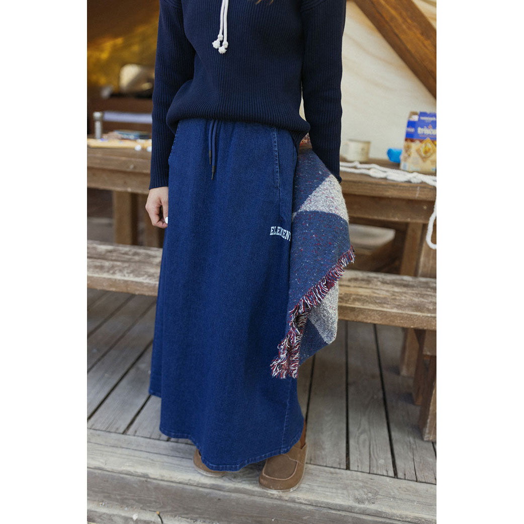 ELEMENTS Blue Denim Maxi Sweat Skirt