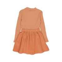 Buho Cinnamon Soft Velour Combi Dress