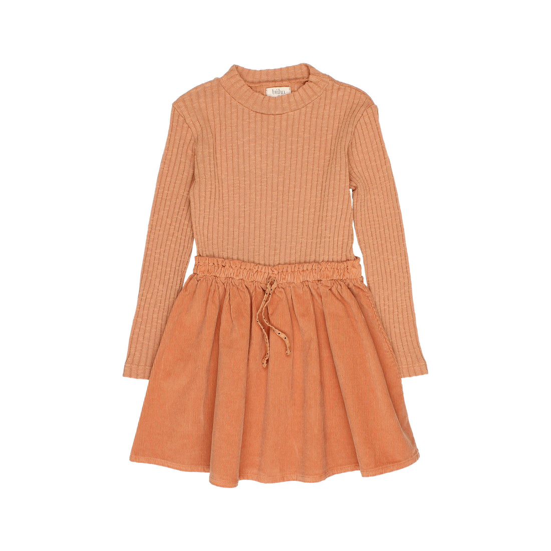 Buho Cinnamon Soft Velour Combi Dress