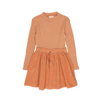 Buho Cinnamon Soft Velour Combi Dress
