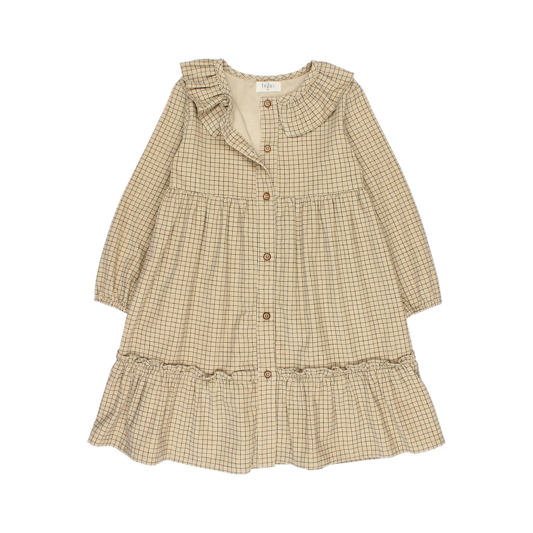 Buho Wheat Mini Check Dress
