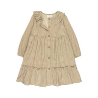 Buho Wheat Mini Check Dress