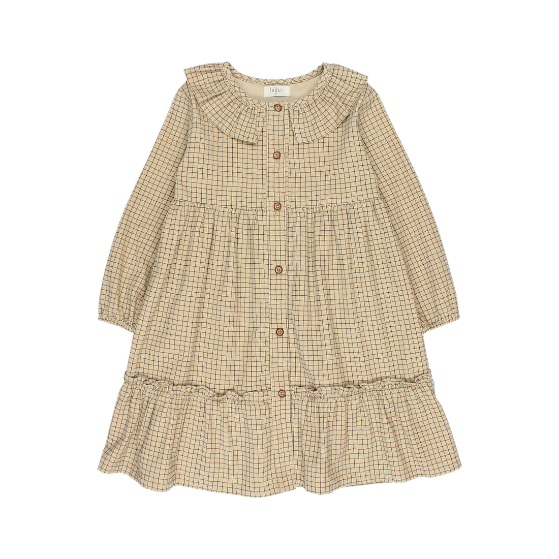 Buho Wheat Mini Check Dress